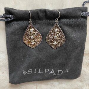 Silpada- Two-Tone Filigree Drop Earrings